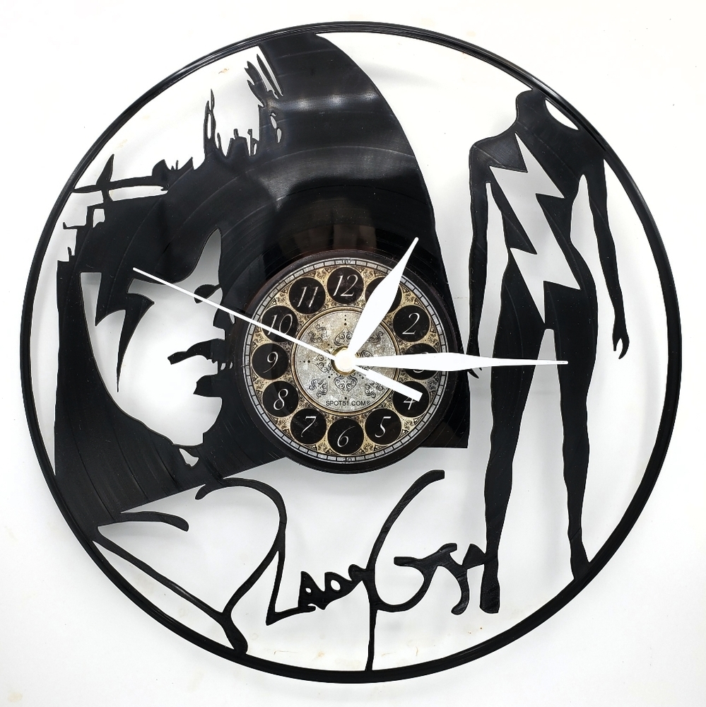 LADY GAGA vinyl record clock
